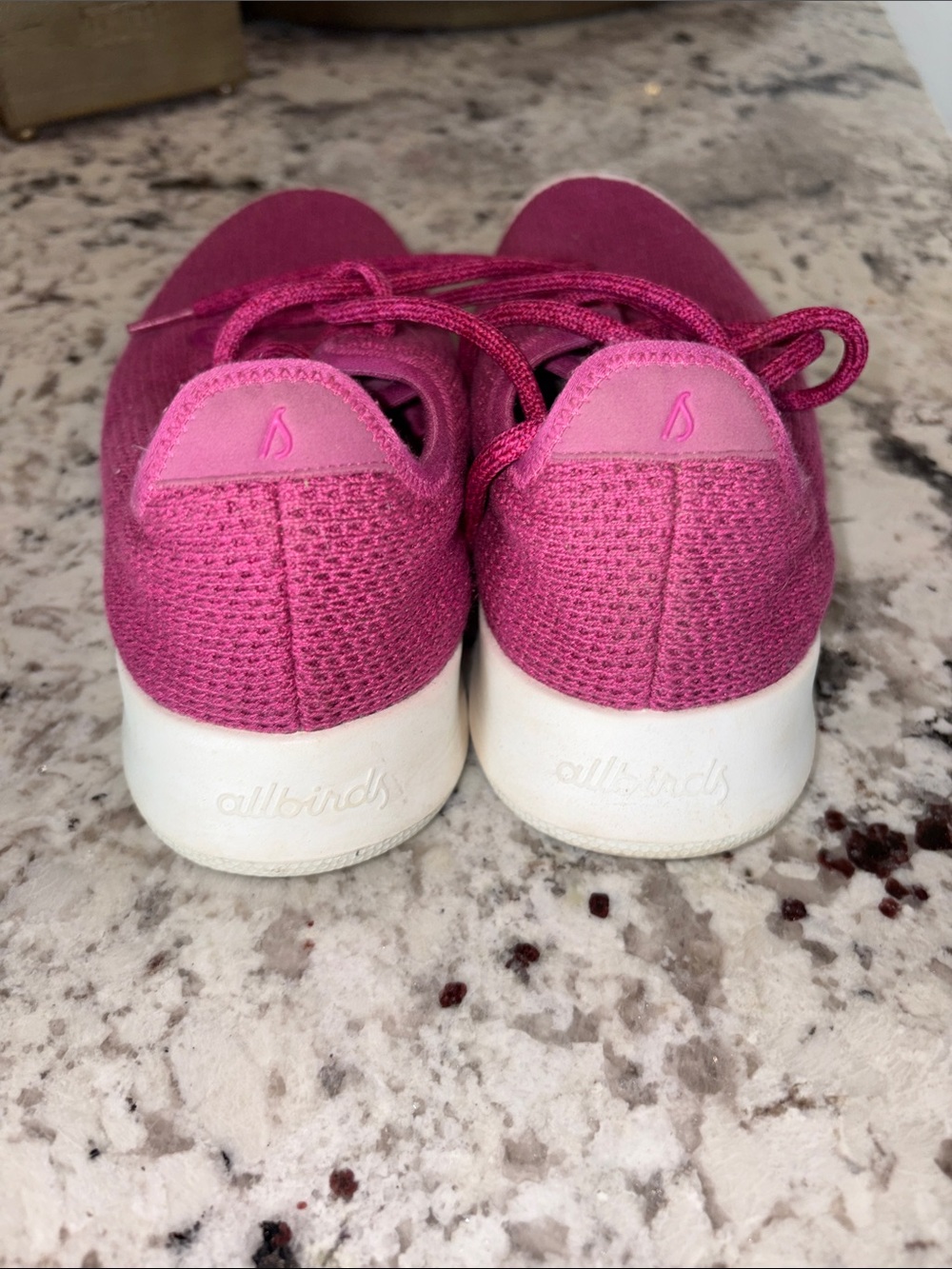 allbirds Pink Knit Sneakers with White Sole - Picture 2 of 4